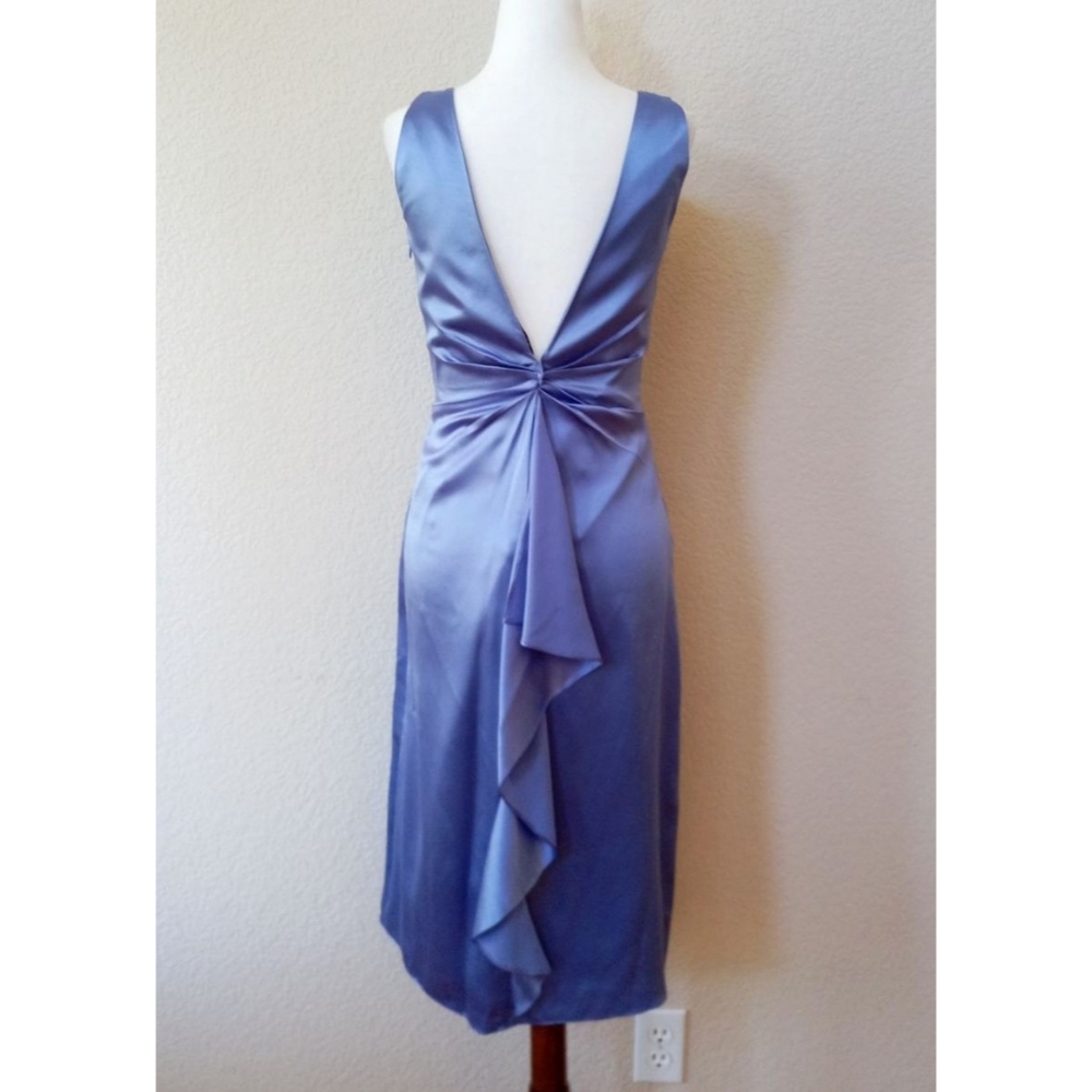 Elie Tahari blue 100% silk Liza cocktail dress - Picture 6 of 8